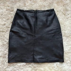 Black Leather Mini Skirt